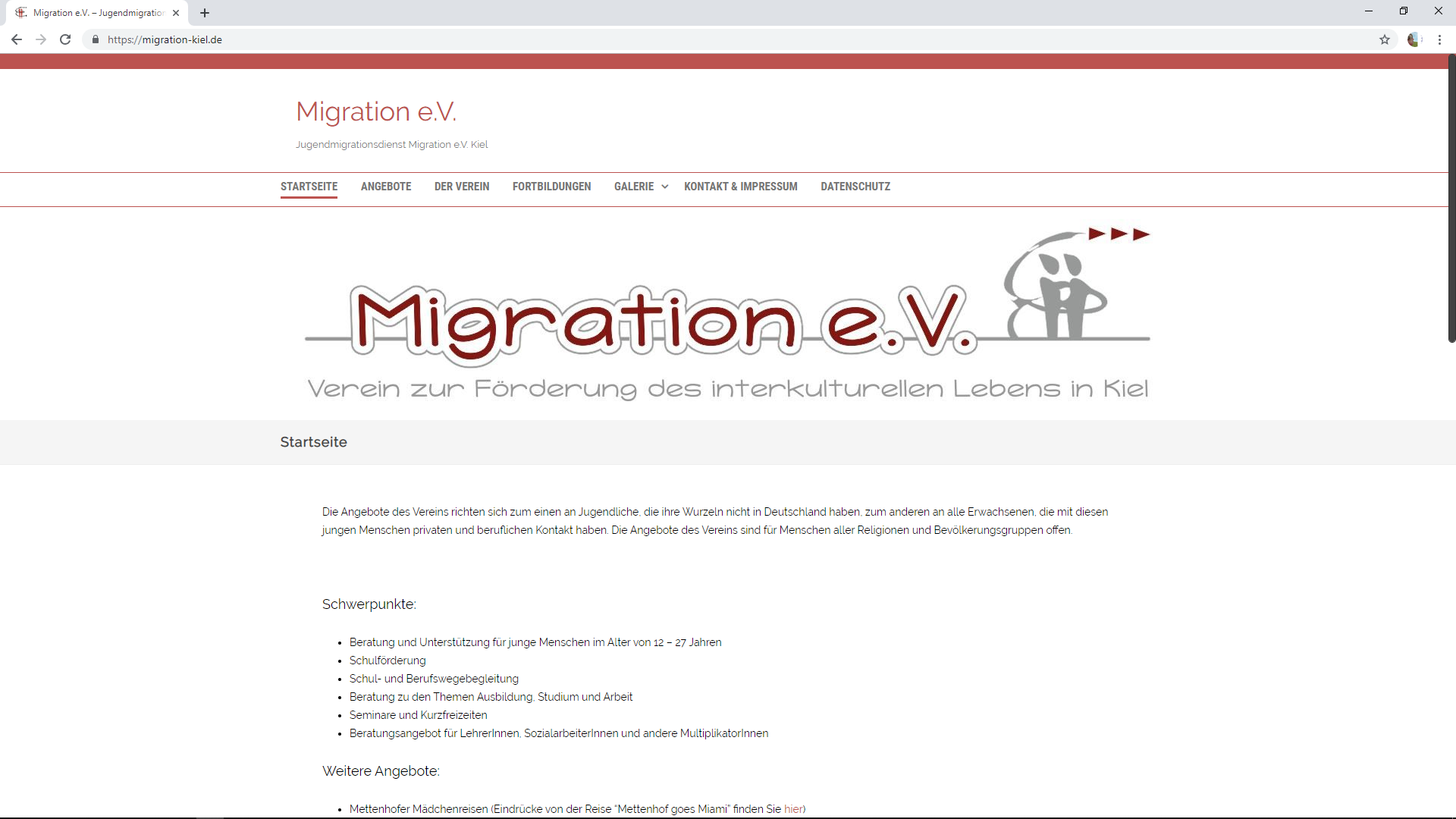 Jugendmigrationsdienst Migration e.V. Kiel