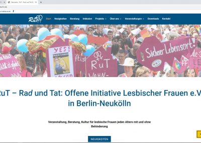 RuT Berlin - Rad und Tat e.V. - Offene Initiative Lesbischer Frauen - Veranstaltung, Beratung, Kultur