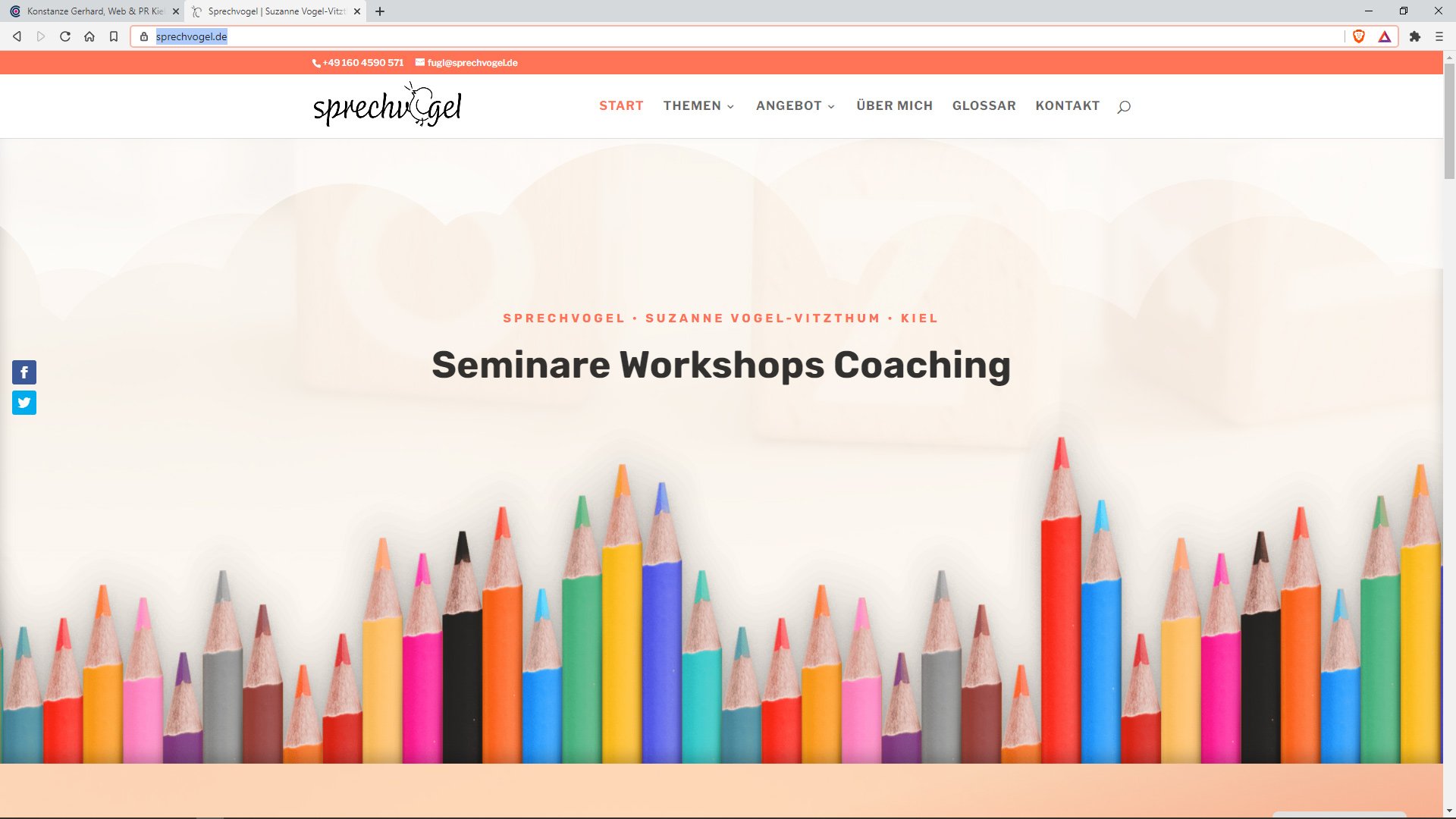 Website-Screenshot Suzanne Vogel-Vitzthum | Kiel - Seminare | Workshops | Coaching