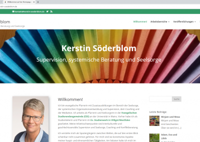 Website-Screenshot Kerstin Söderblom Supervision, systemische Beratung und Seelsorge