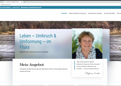 Website-Screenshot Stephanie Linder, Systemische Coachin, Wiesbaden