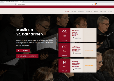 Website-Screenshot Neue Website aus meinem Hause www.stk-musik.de Musik an St. Katharinen Frankfurt am Main