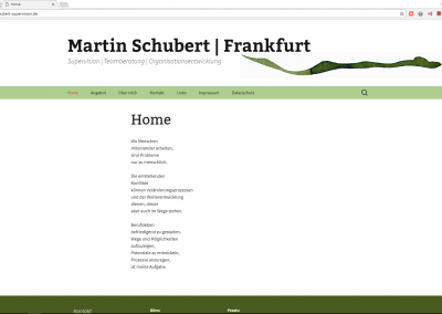 Martin Schubert Frankfurt – Supervision, Teamberatung Organisationsentwicklung