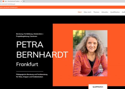 barrierearmes Webdesign: Petra Bernhardt Frankfurt am Main, Pädagogische Beratung und Fachberatung für Krippen, Kitas und Krabbelstuben