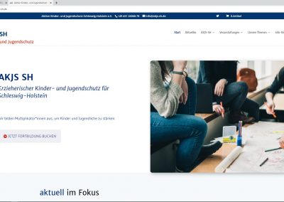 Website-Screenshot Aktion Kinder- und Jugendschutz Schleswig-Holstein e. V.